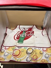 Coca Cola Coke Vinyl Barbecue BBQ Apron Vintage Colorful Pocket Clean