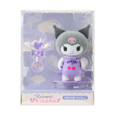 Sanrio KUROMI Flocked Doll Angel ( Pitatto Friends Mini ) Japan NEW