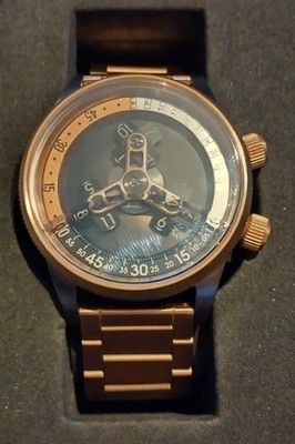 Xeric Wandering Hour Watch | Vendetta II Automatic (Rose Gold and Gunmetal)