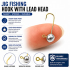 10pc Micro Jig Head Fishing Hook 1g-5g Ice Fishing Mini Lure Fishhook Tackle