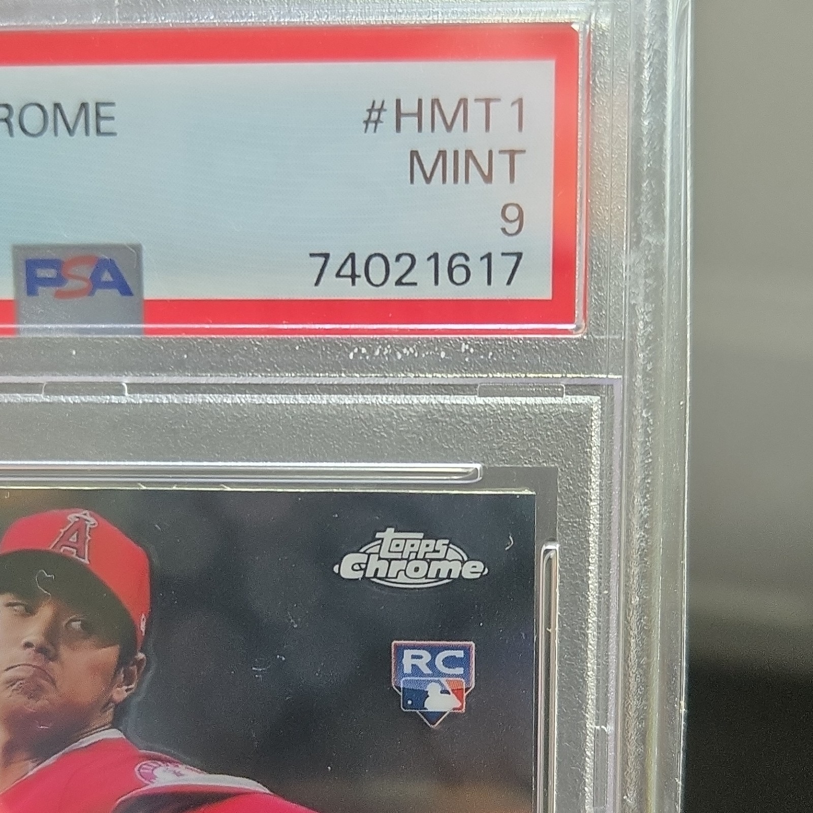 Topps Chrome Update 2018 #HMT1 Shohei Ohtani Angels PSA 9 Rookie Card view 3