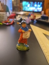 personaggio presepe vintage - made in Italy in cartapesta 