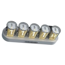 RGB Glow Tube Clock LED Glows DIY Digital Tube Gaming Desktop Home Decor