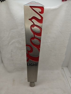 Coors Light Heavy Metal Beer Tap Handle 12'' 3-Sided. Made from Recycled Cans