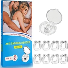 Anti Snoring Devices(8 Pack), Snore Stopper with Adjustable Magnet Silicone