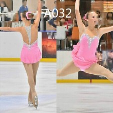 028 lce Skating Dress Girls Competition Figure Skating Dresses Costume