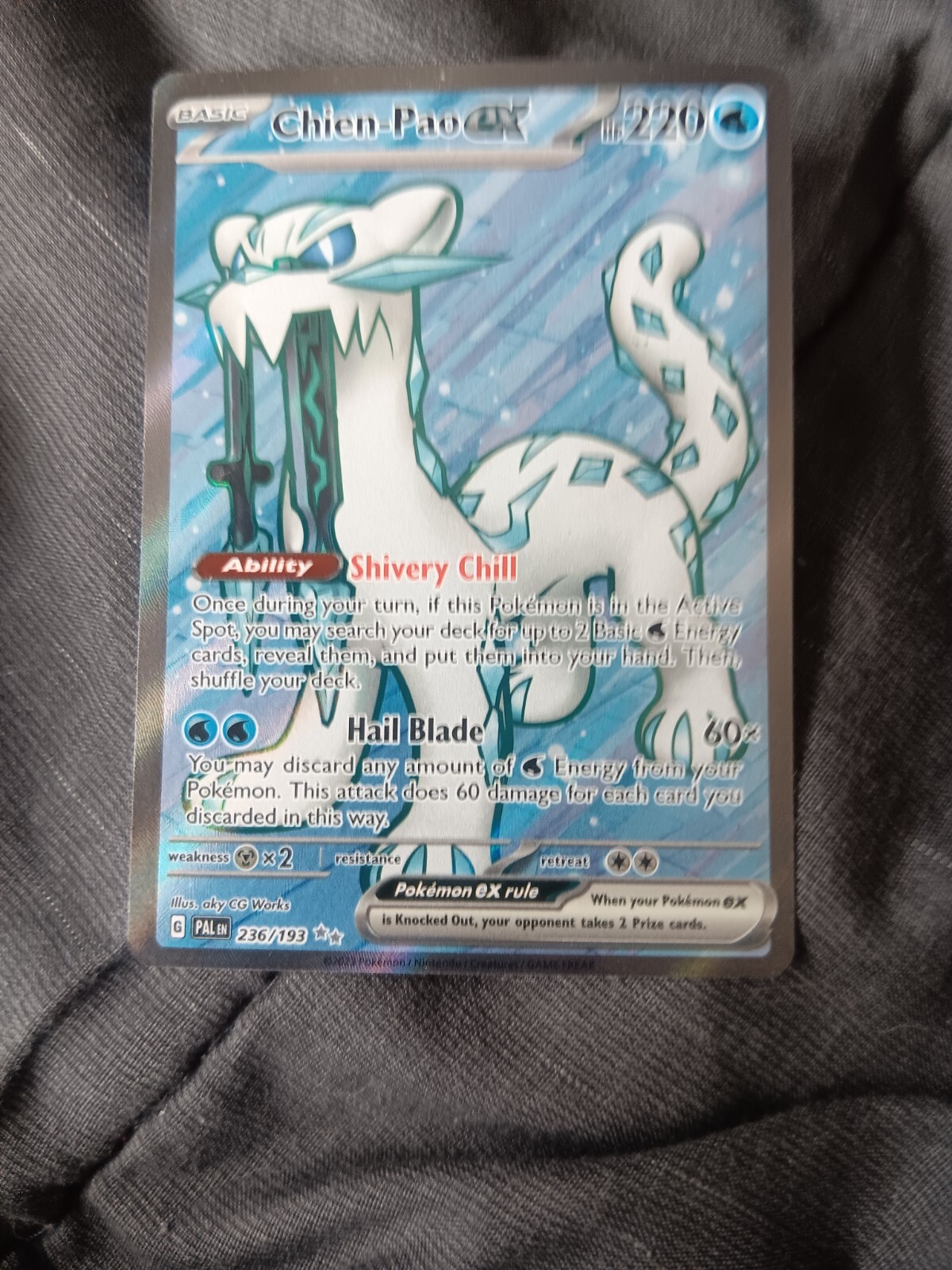 Pokemon Chien-Pao ex 236/193 Paldea Evolved Ultra Rare Full Art Holo NM/M