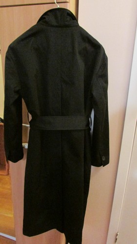 Gabardina negra ruidosa para mujer con cinturón delantero abierto talla XS - Imagen 4 de 7