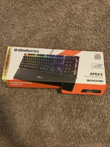 SteelSeries Apex 5 Wire Keyboard (used) With Box - Picture 3 of 4