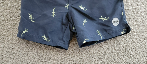 Miles The Label Gecko Swim Shorts Little Boys 5 Navy/White Elastic Waist Pull On - Picture 4 of 18