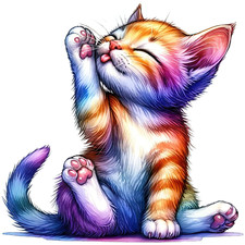 XXL 18X18 Autoaufkleber Yoga Katze Aufkleber Wetterfester Vinyl