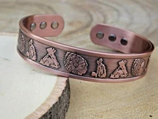 Pure Copper Magnetic Bracelet Arthritis Therapy Cuff Bangle Cherokee Nation 