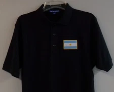 Flag of Argentina Mens Embroidered Polo Shirt XS-6XL, LT-4XLT South America New