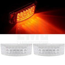 2x 6 Amber Led Clear Lens Turn Signal Side Marker Light Truck Trailer Universal