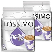 Tassimo Milka Hot Chocolate 2 Packs 16 T Disc, 16 Drinks
