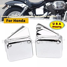 L&R Chrome ABS Battery Side Cover Motor For Honda Shadow Spirit 750 2000-2009