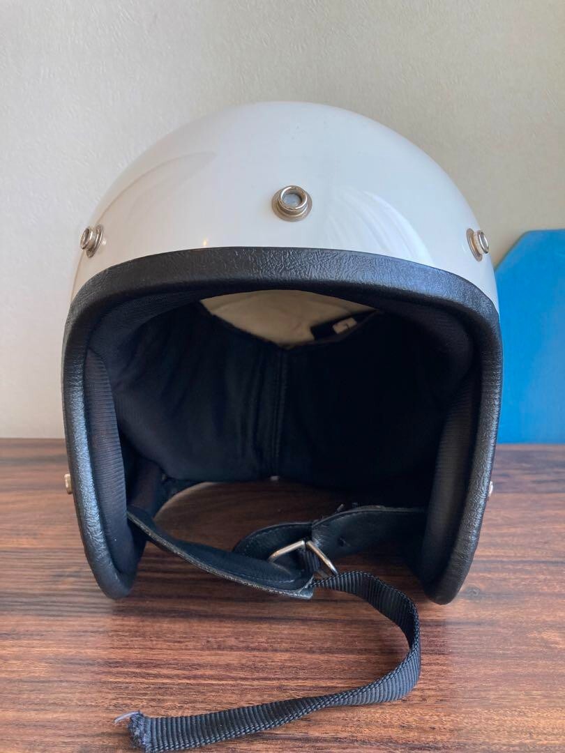Mchal Model A Harley Davidson Motocycle Helmet White 58cm Vintage