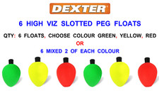 6 DEXTER SLOTTED PEG FLOATS INLINE BOBBERS BITE STRIKE INDICATORS TROUT FISHING