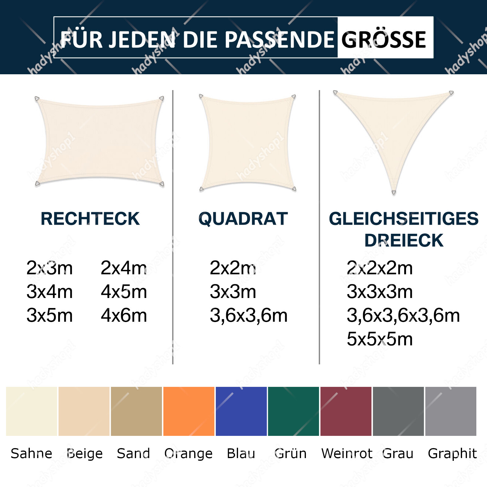 Sonnensegel Garten Rechteckig 1,5x5 M – Wasserdicht, 98% UV-Schutz, Windfest, Mit Befestigungs-Kit, Hellgrau