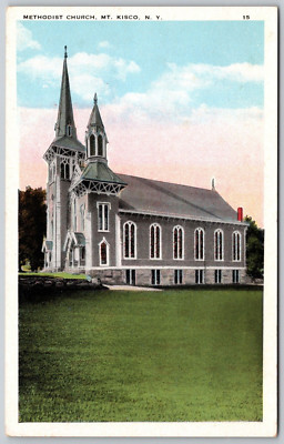 Mount Kisco New York - Historic Methodist Building - Postcard 9050