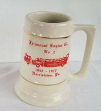 1977 Norristown PA Engine Co. #2 Fire Company Mug Stein Ceramic