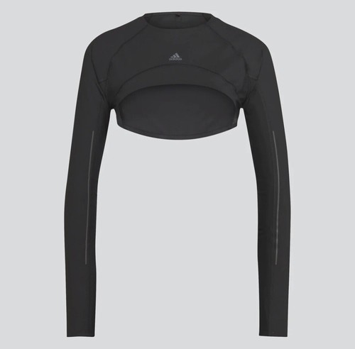 Adidas Women's Hiit 45 Seconds Gym Bolero Top Large Absorbs Sweat & Cooling - L - 第 1/3 張圖片