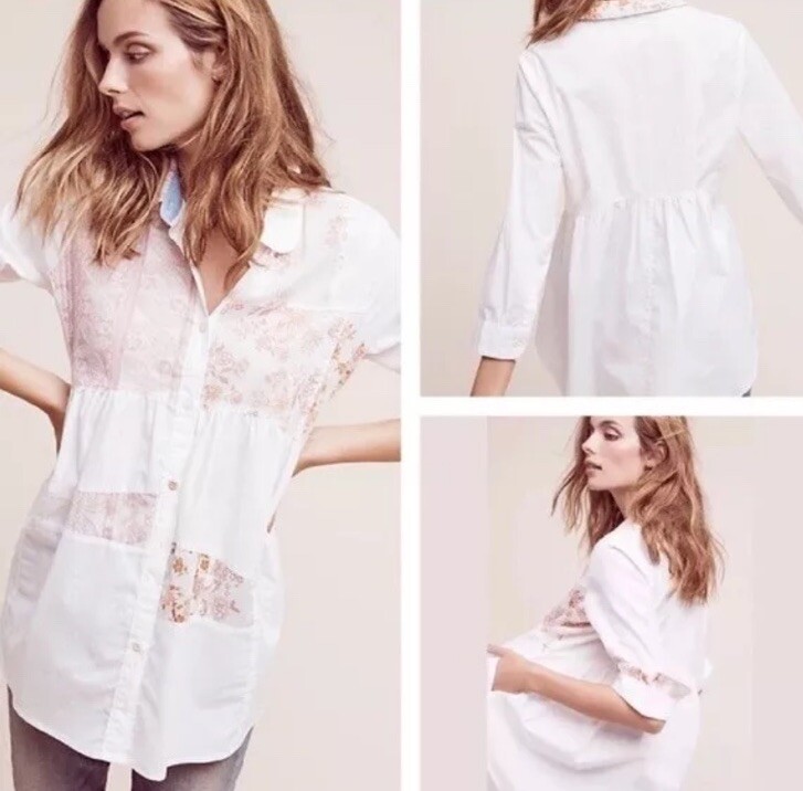 Anthropologie Patchwork Tunic Button Down from Ma… - image 1