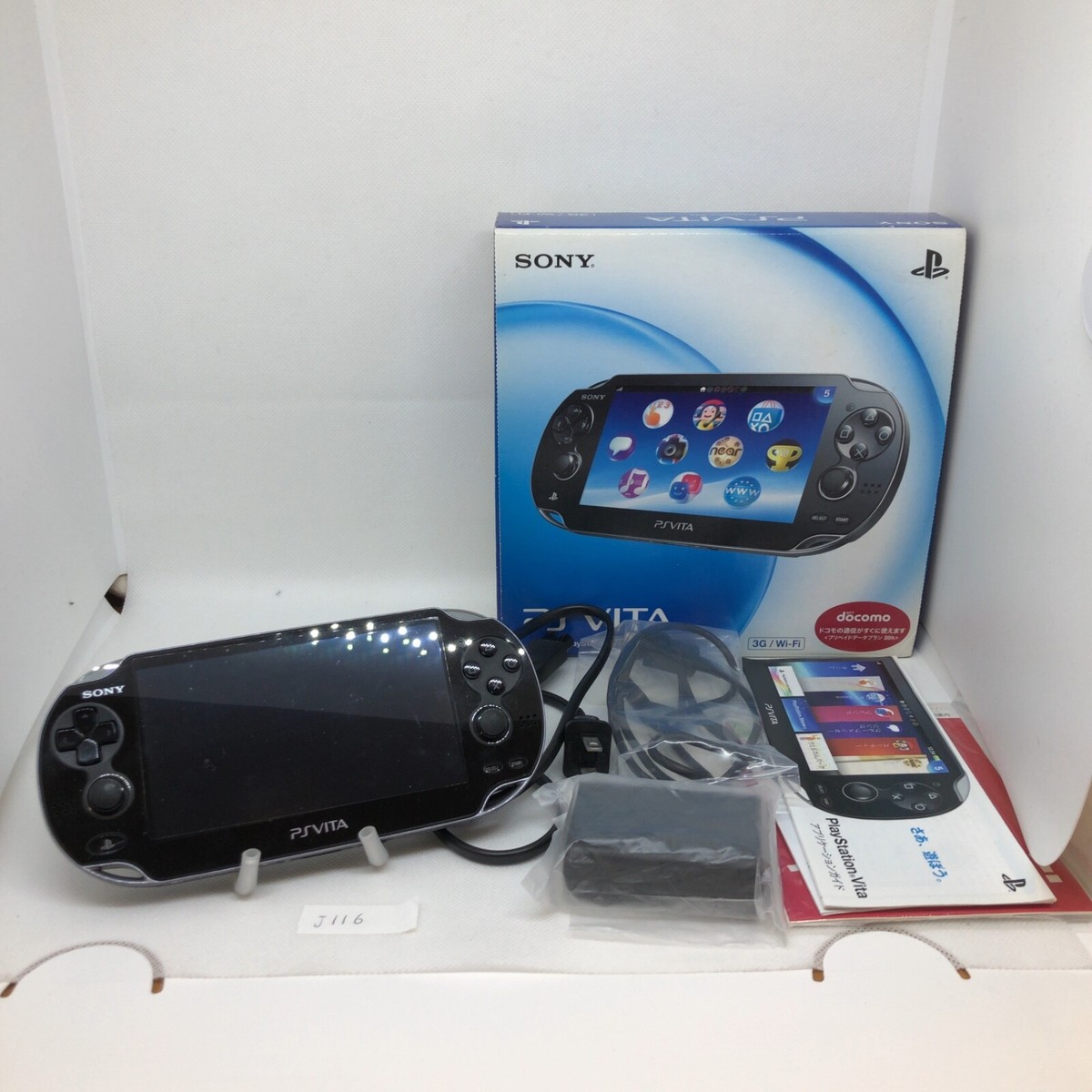 SONY PS Vita PCH 1100 Crystal Black Box Excellent Region Free