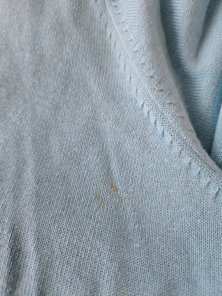 Quacker Factory Womens Blue Beaded V-Neck Sweater Plus Size 1X Embellished Boho - Image 4 of 4