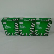 3-Box 100 Clear LED Mini Lights 28 Ft 10.5" Length Home Accents Holiday