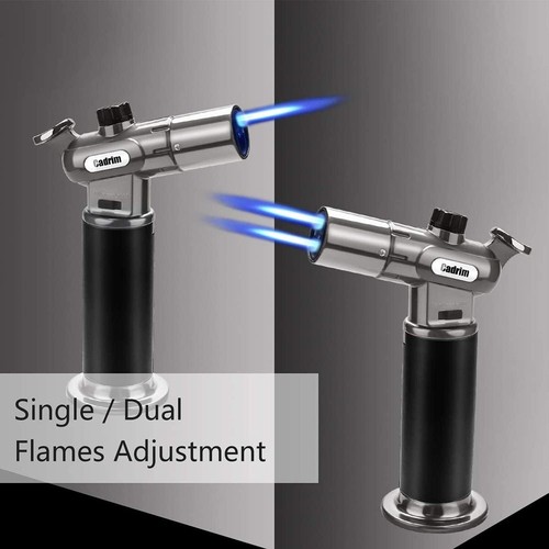 Kitchen Blow Torch 1300°C Dual Flame Adjustable Refillable Butane Chef Tool Coo - Picture 2 of 9