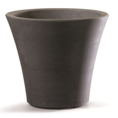 Garden Elements In/Outdoor Pamploma Plastic Round Planter, Cappuccino, 12''