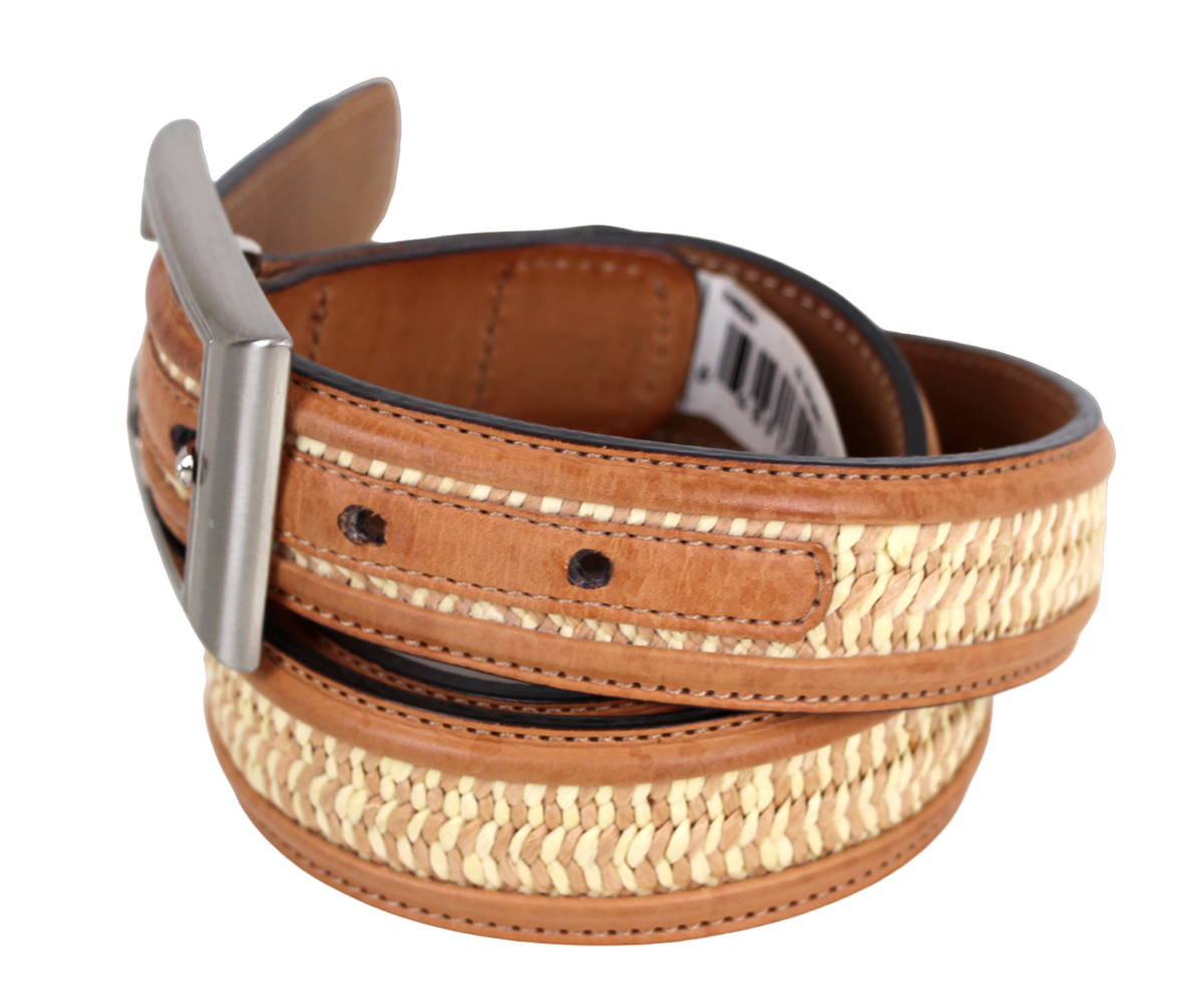 Tommy Bahama Spain TAN BROWN GENUINE LEATHER 1 1/8\