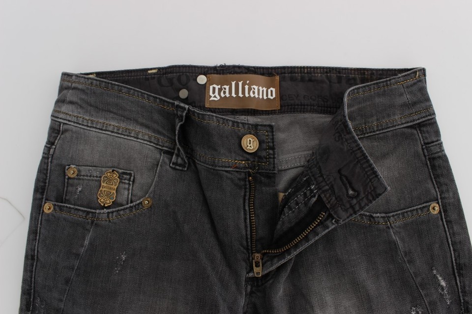John Galliano Blue Wash Cotton Blend Slim Fit Bootcut Jeans main image 0