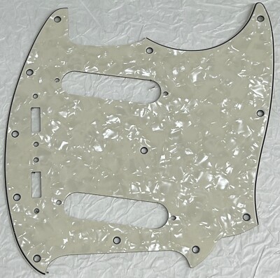New Great-For Fender US Mustang Classic Series Guitar Pickguard Ivory White