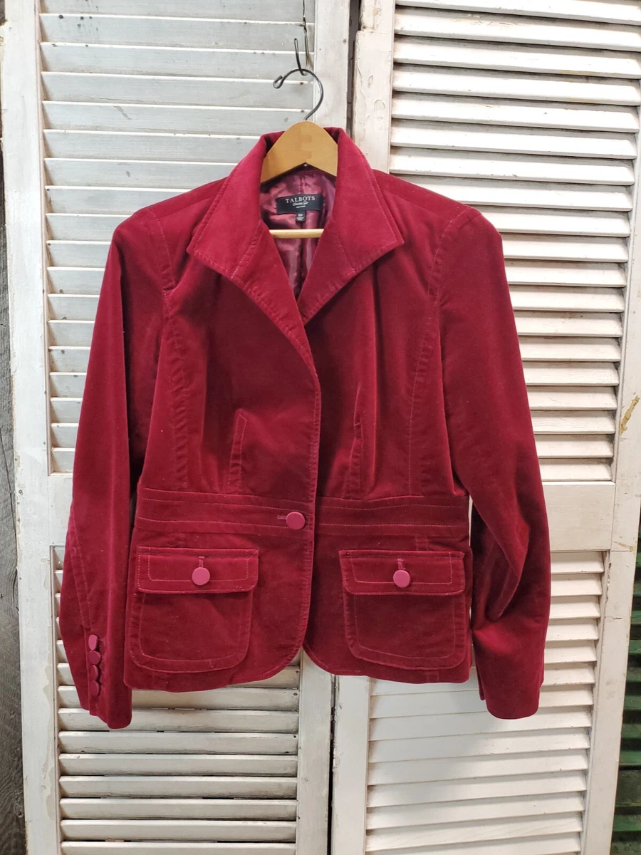Talbots velvet shop blazer