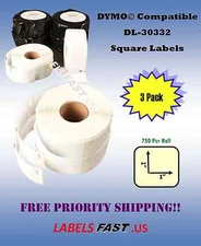 3 Rolls Dymo® Compatible Multipurpose Labels 30332 Duo 450 EL60 400 Twin Turbo