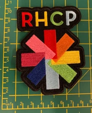 RED HOT CHILI PEPPERS RAINBOW ASTERISK WOVEN SEW OR IRON ON PATCH OFFICIAL