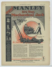 1930 Manley Mfg. Co. Ad: No. 566 Mechanical Jack - Bridgeport, Connecticut