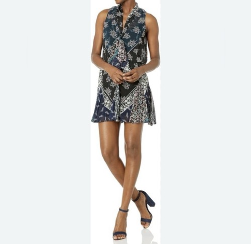 Plenty By Tracy Reese Spliced Floral Dress Blue Size Medium - Picture 1 of 6