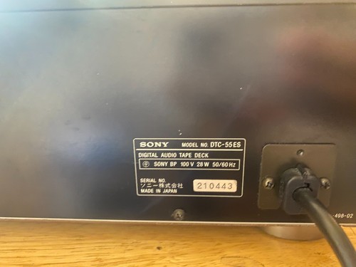 Vintage Sony 55ES DAT Digital Audio Player Recorder Deck NO REMOTE - Picture 8 of 11