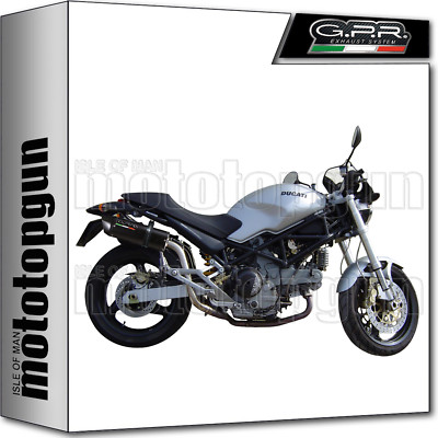 GPR HIGH 2 EXHAUST HOM FURORE BLACK DUCATI MONSTER 400-600 1995 95 1996 96