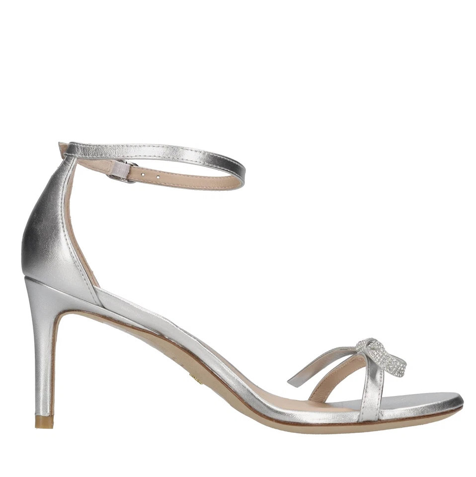 NUDIST SW BOW 75 SAN Sandali STUART WEITZMAN Donna Argento Amu07_stua - Immagine 3 di 4