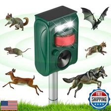 Aspect Living Solar Ultrasonic Animal Repellent Outdoor, Squirrel Deer Repell
