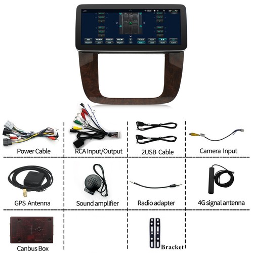 12.3" Andriod Head Unit Stereo GPS For 07-13 Silverado Tahoe Suburban w/Carplay - Bild 15 von 24