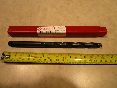 CLEVELAND 27/64'' HSS BO Long Length Twist Drill 4-3/4''LOC 7-1/2''OAL, E0022