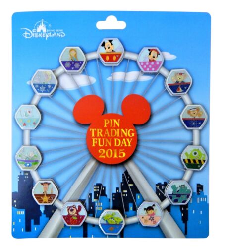 Disneyland Hongkong Park Trading Pin magisches Riesenrad-Set - 14 Pins - NEU - Bild 1 von 1