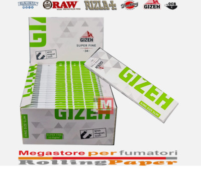Gizeh Cartine Super Fine Lunghe King Size Slim Magnetico da 25 Originali