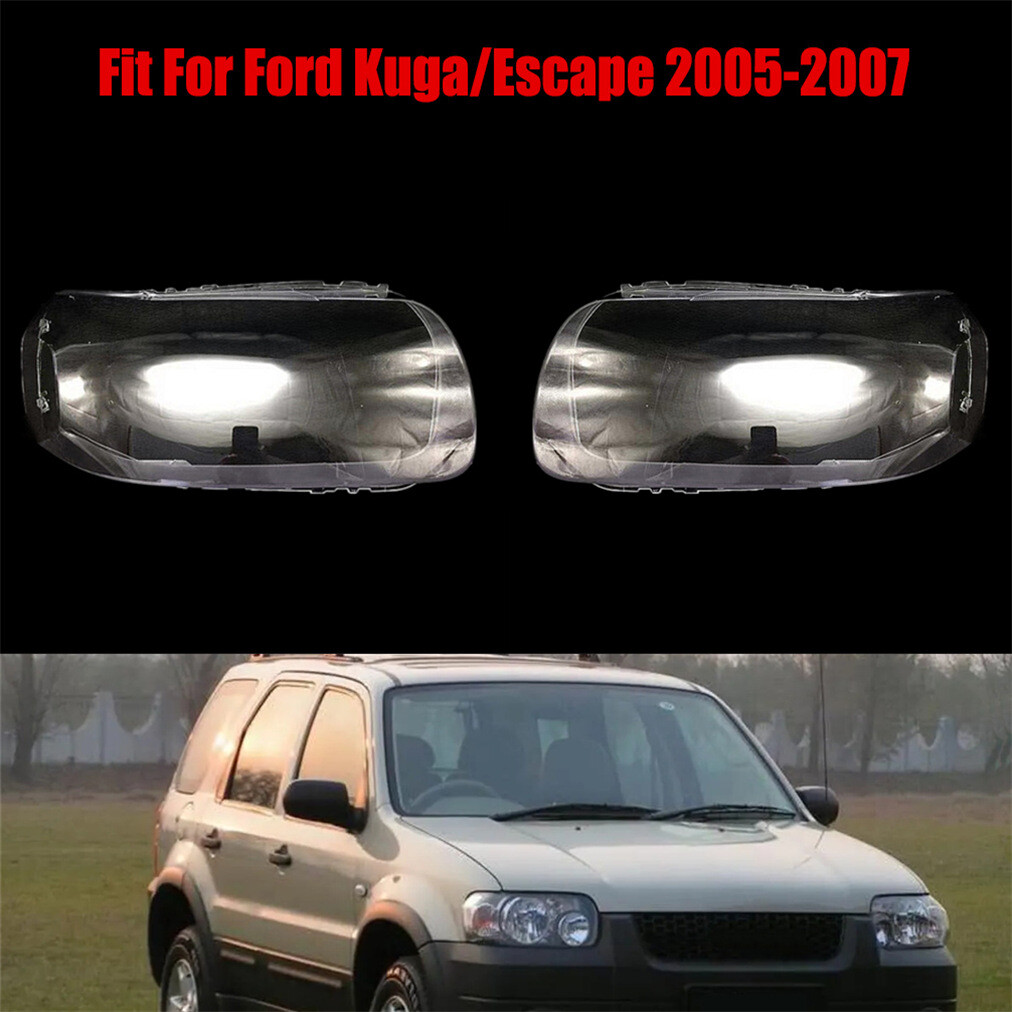 For Ford Kuga/Escape 2005-2007 Left+Right Side Headlight Headlamp Lens Cover