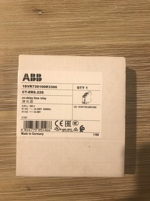 Neu ABB Überwachung Verzögerung Zeit Relais CT-MVS.22S 24-240VAC 1SVR730100R3300
